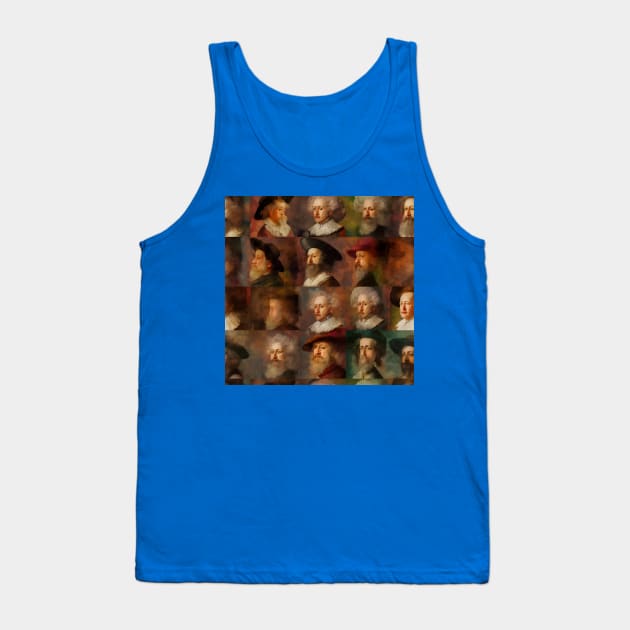 Rembrandt Paintings Mashup Tank Top by Grassroots Green